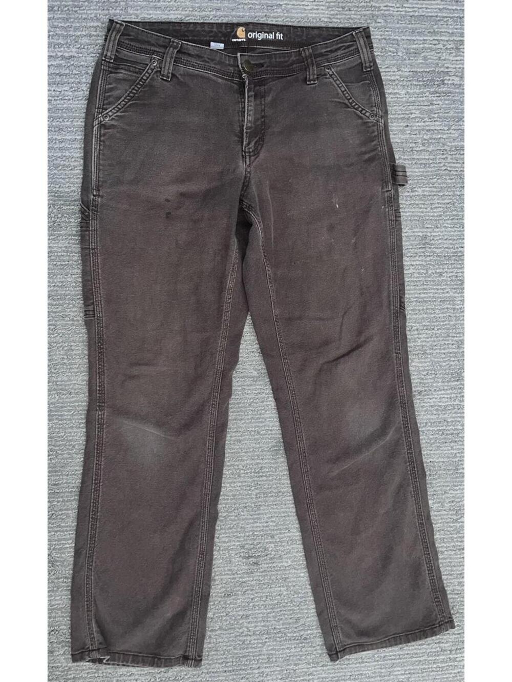 Carhartt Carpenter Pants Short Original Fit Brown Workwear Outdoors Women’s 6